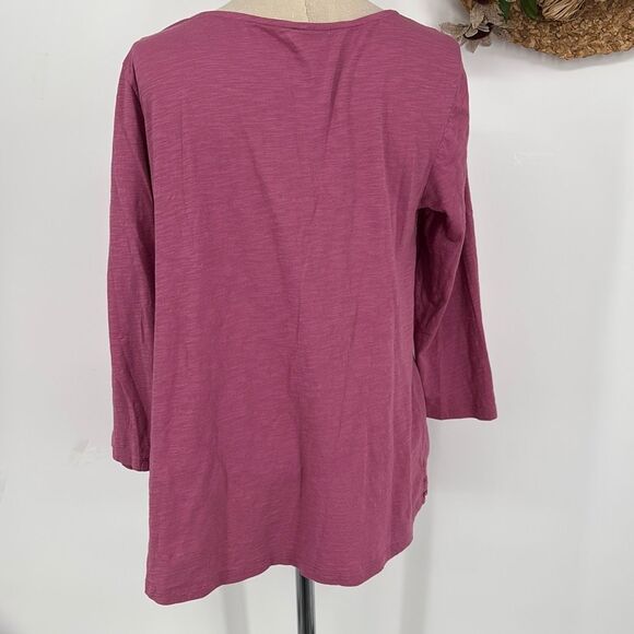 Soft Surroundings Coconut Dreams Mellow Mauve Embroidered Tunic Top M - Picture 4 of 13